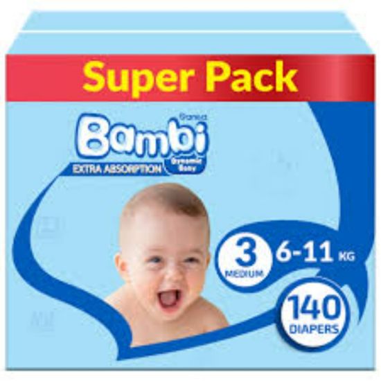 Picture of BAMBI SUPER PACK 3 M 140 DIAPERS BOX 0391