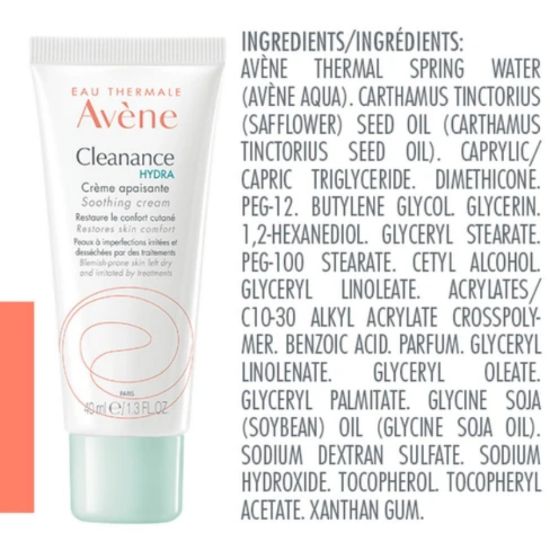 Picture of AVENECLEANANCE HYDR RESTORES SKINCOMFRT SOTHING CREAM40-0891