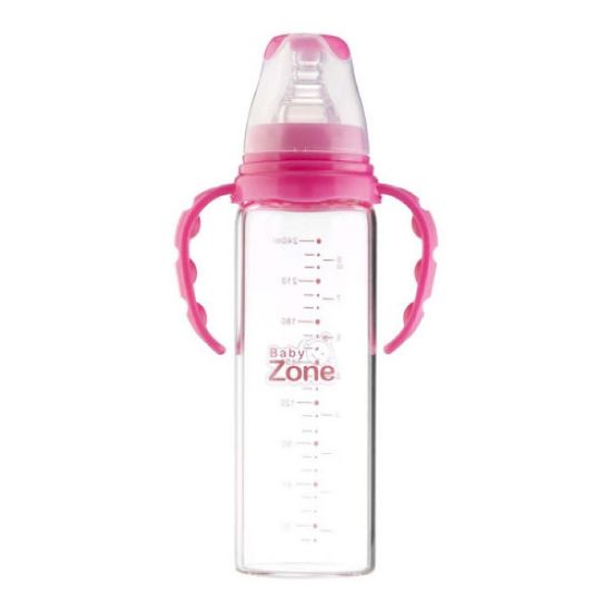 Picture of BABY ZONE GLASS BOTTLE 250 ML رضاعة زجاج بعلبة BLF 8527