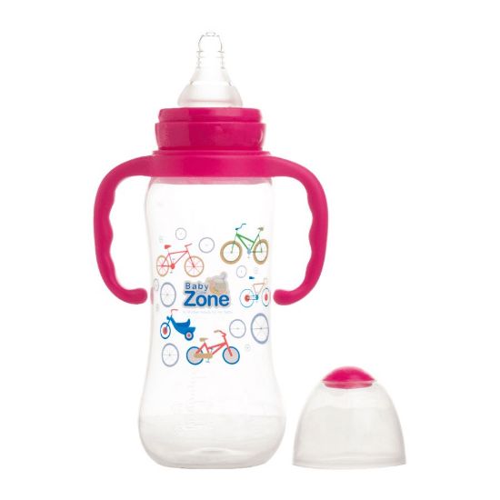 Picture of BABY ZONE PLASTIC BOTTLE 250 ML رضاعة بيدين غطاء فراشة BLF 8