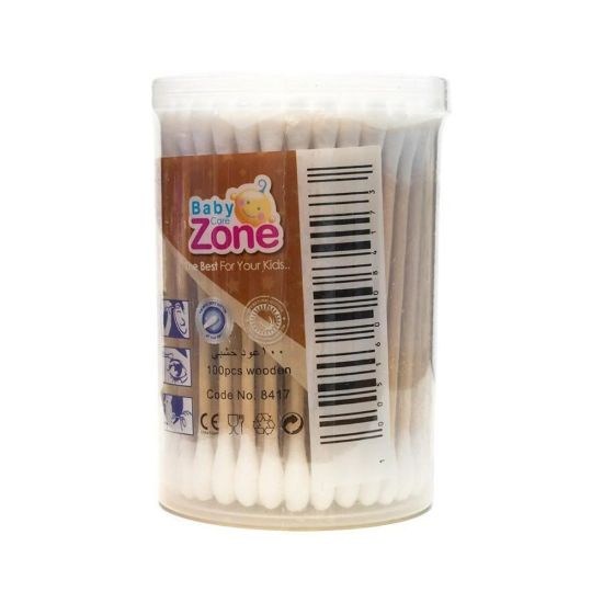 Picture of BABY ZONE WOODEN COTTON BUDS 100 PCS#