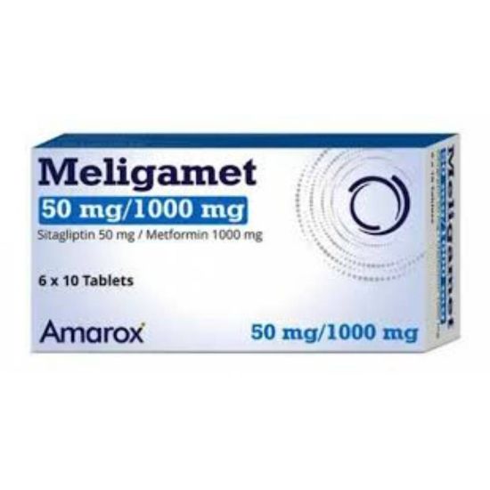 Picture of MELIGAMET 50/1000MG 60 TAB