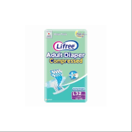 Picture of LIFREE ADULT DIAPERS COMPRESSED LARGE 32 DIAPERS 8370