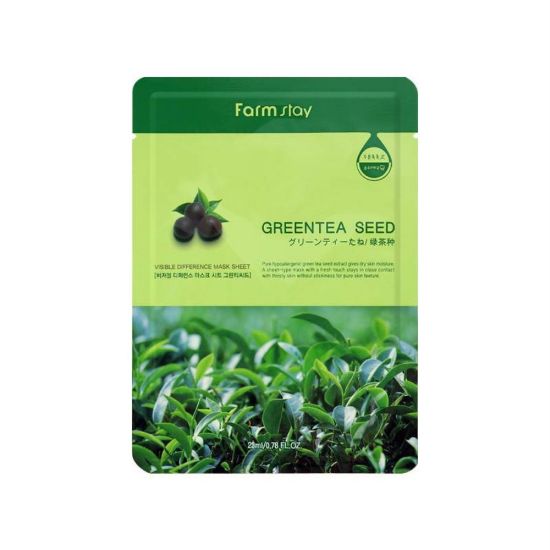 Picture of FARMSTAY VISIBLE DIFFERENCE GREENTEA SEED MASK SHEET 23ML