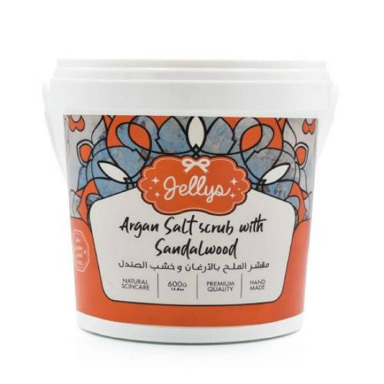 Picture of JELLYS ARGAN AND SANDALWOOD SALT SCRUB 600G