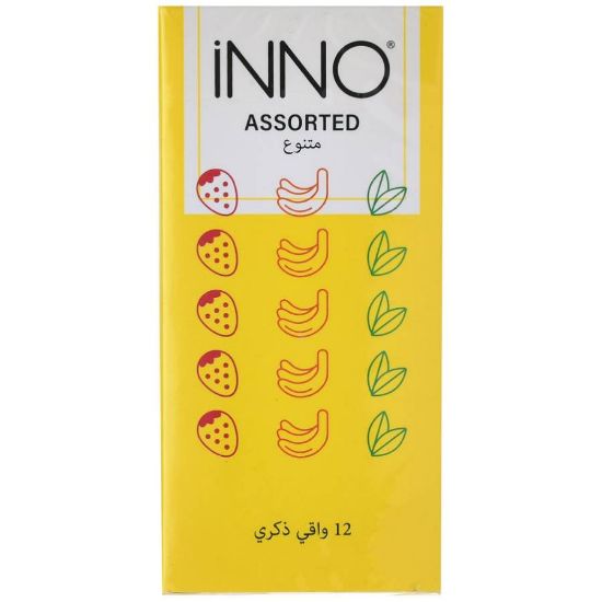 Picture of INNO CONDOM/ASSORTED COLORS FLAVOURS1*12