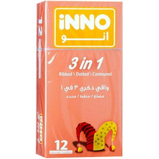 Picture of INNO CONDOM/RIBBED 1*12