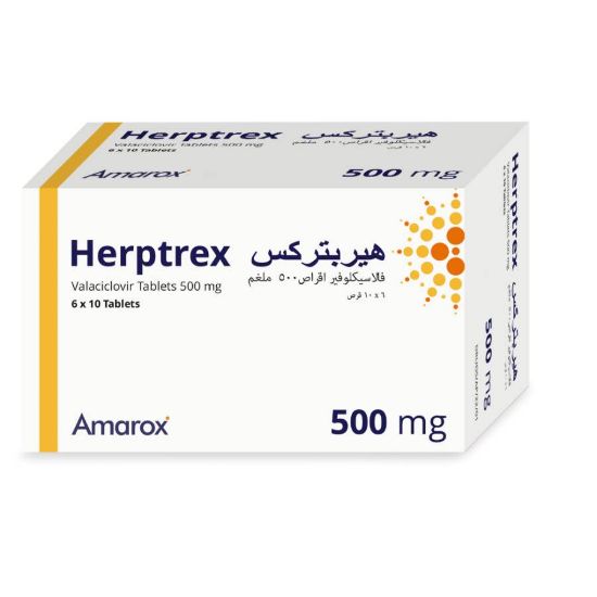 Picture of HERPTREX 500MG 10 TAB