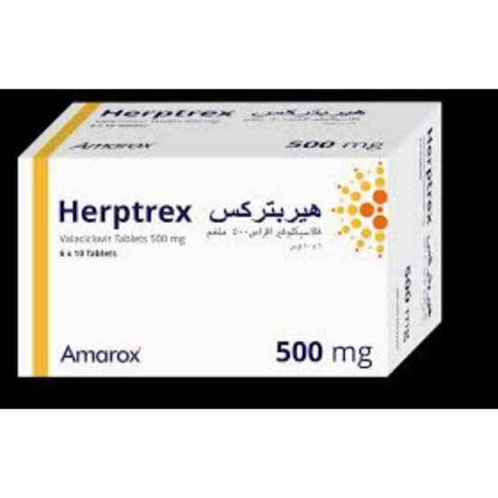 Picture of HERPTREX 500MG 60 TAB