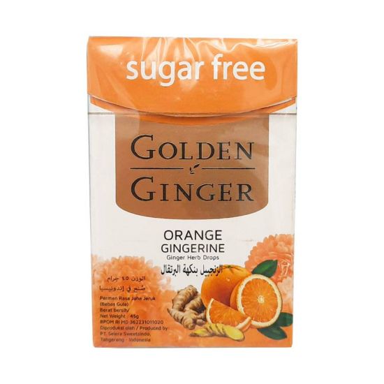 Picture of GOLDEN GINGER - ORANGE LOZENGES 45G