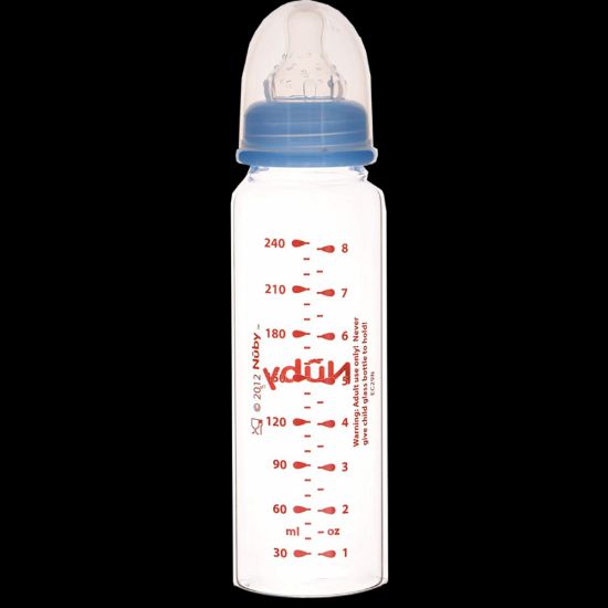 Picture of NUBY STANDARD NECK CLEAR BOTTLE GLASS 240 ML  1179