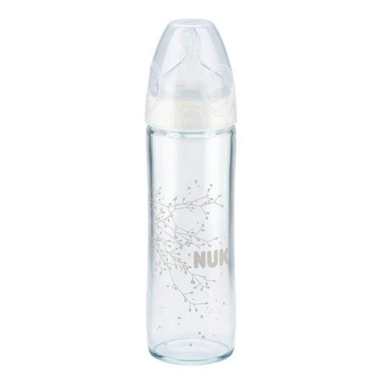 Picture of NUK GLASS BOTTLE NO 1 SILICONE TEAT 230 ML 10745008-10745049