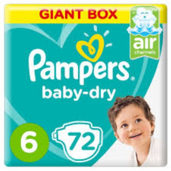 Picture of PAMPERS MEGA NEW BABY - DRY XXL 6 - 15+ KG 1 X 72 BOX 11501#