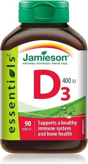 Picture of GT VITAMIN D3 400 IU 10 MCG 90 TAB JAMIESON