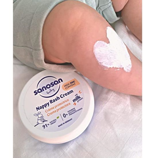 Picture of SANOSAN BABY NAPPY RASH CREAM, WITH ZINC (JAR)150 ML