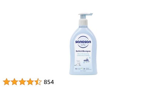 Picture of SANOSAN BABY BATH & SHAMPOO (DISPENSER) 200ML