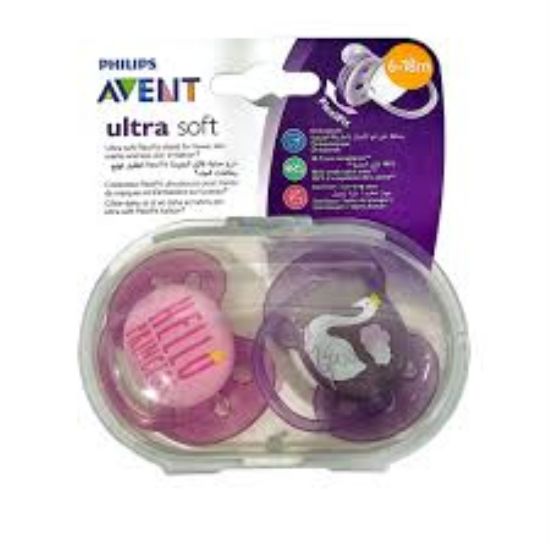 Picture of PHILIPS AVENT ULTRA SOFT SOOTHER, 6-18 MONTHS GIRL 3181