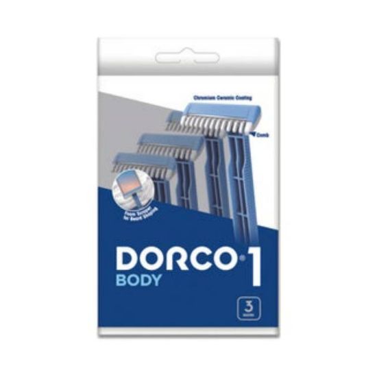 Picture of DORCO DISPOSABLE RAZOR,5PCS IN BAG(4+1):TNB200 PK-5P-PINK
