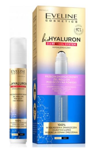 Picture of EVELINE BIO HYALURON ANTI WRINKLE EYE ROLL ON 15 ML 741
