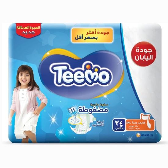 Picture of TEEMO BABY DIAPERS JUMBO PACK EXTRA LARGE SIZE 6 (24× 4 )