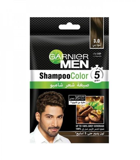 Picture of GARNIER MAN COLOR SHAMPOO 3.0 BLACK BROWN 1671