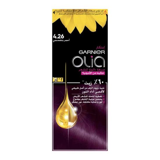 Picture of GARNIER OLIA, 4.26 VIOLET RED, NO AMMONIA WITH 60% OILS  196