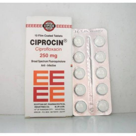 Picture of CIPROCIN 250 MG 10 TAB