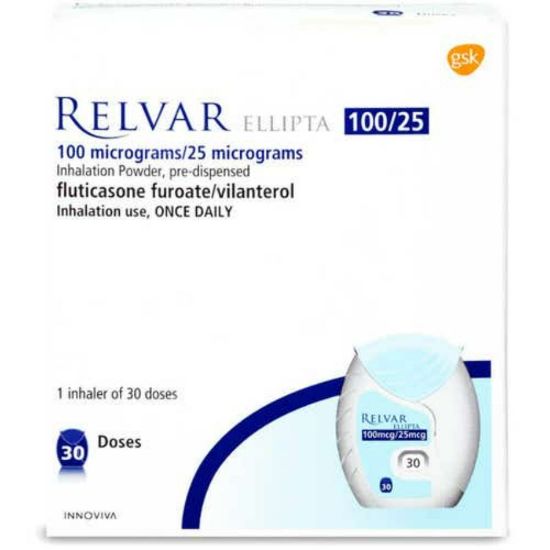 Picture of RELVAR ELLIPTA 100/25 30 DOSES