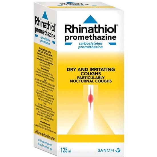 Picture of RHINATHIOL PROMATHAZINE. SYRUP 125 ML