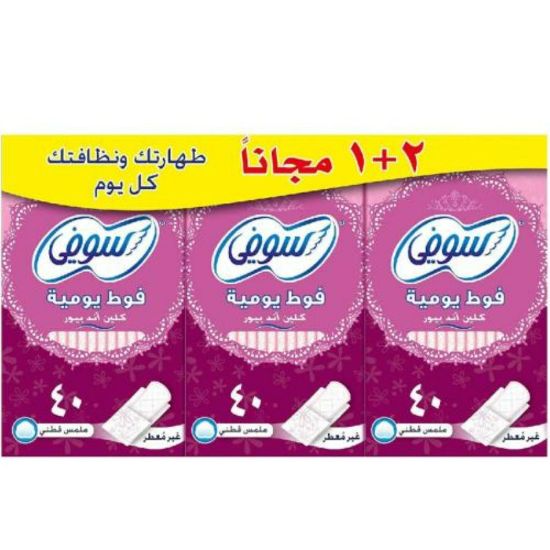 صورة SofyPantylinerClean&Pure40CottonSoft21Free