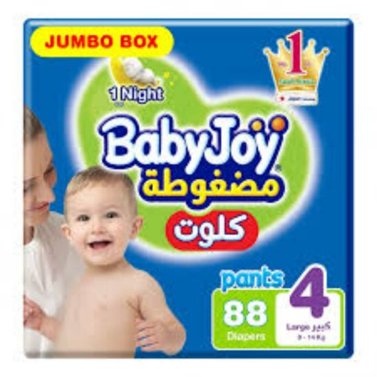صورة بيبي جوي كلوت مقاس (4) صندوق جامبو 88 حفاض
