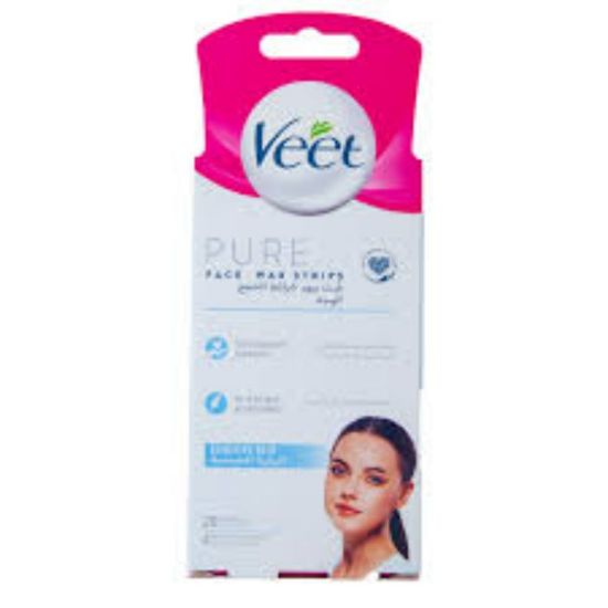 Picture of VEET PURE FACE WAX STRIPS 20 PCS 0088