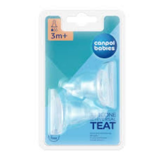 Picture of CANPOL BABIES SILCONE UNIVERSAL TEAT 3M+18/115 - 1158