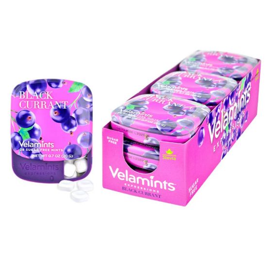Picture of VELAMINTS BLACK CURRANT 20GM SUGAR FREE
