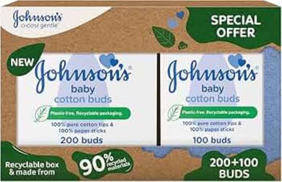 Picture of JOHNSON COTTON BUDS 200 PCS + 100 FREE OFFER 56234