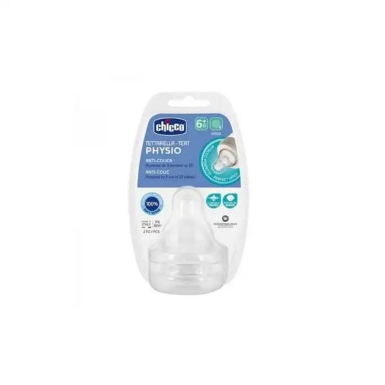 Picture of CHICCO TETTARELLA TEAT PHYSIO INTI COLIC 6+M FOOD 2 PCS 2226