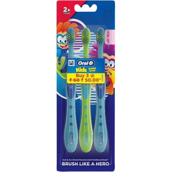 Picture of ORAL-B EXTRA SOFT TOOTHBRUSH FOR CHILDREN, 3 PIECES