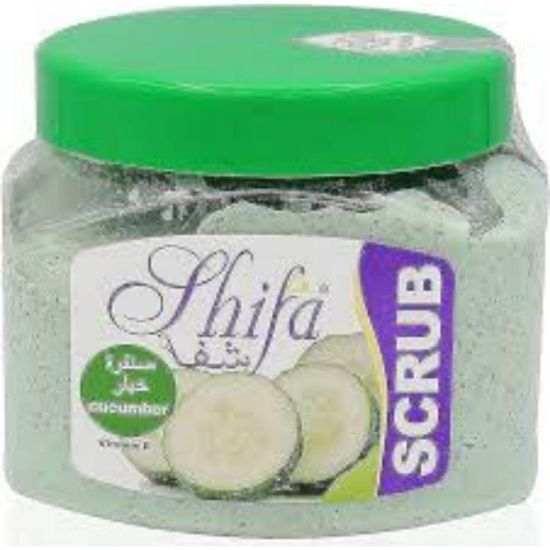 Picture of SHIFA SCRUB WITH CUCUMBER FOR FACE AND BODY 500 ML