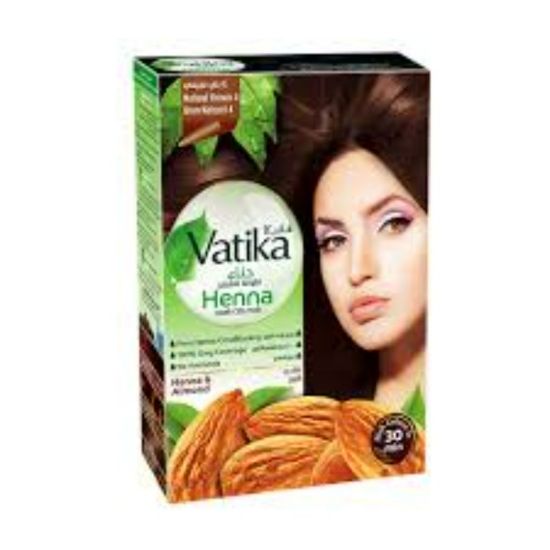 Picture of VATIKA HENNA HAIR COLOURS POWDER BLACK NATURAL BROWN 4