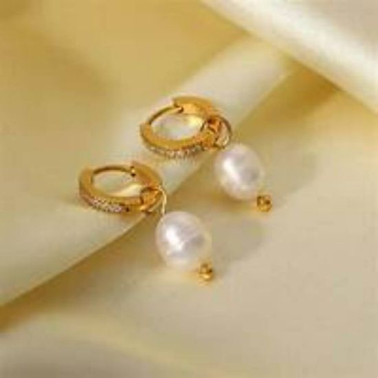صورة اكس8 بادي حلق اذن فاخر زركون مطلي ذهب FE592